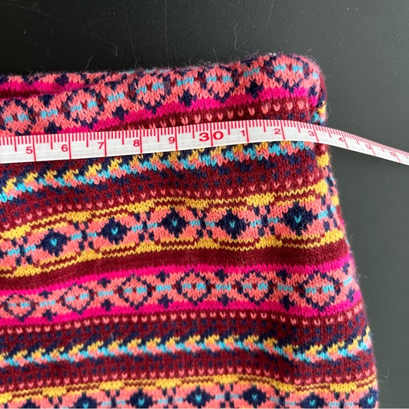 Boohoo Pink Tribal Mini Bodycon Sweater Skirt - Picture 9 of 9